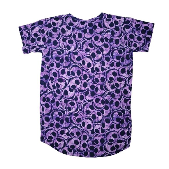 LuLaRoe Disney Nightmare Before Christmas High Low tee shirt sz 8 girls purple - Picture 2 of 4
